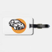 フラワーパワーカーキュートヒッピースタイル ラゲッジタグ (裏面横)