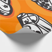 フラワーパワーカーキュートヒッピースタイル ラッピングペーパー