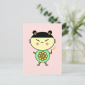 フラワーパワーガール ポストカード (スタンド正面)