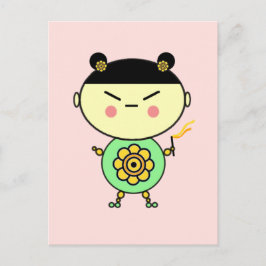 フラワーパワーガール ポストカード