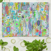 フラワーパワーキッチンタオル キッチンタオル (折り畳み)