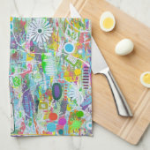 フラワーパワーキッチンタオル キッチンタオル (四つ折り)