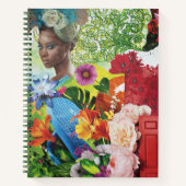 フラワーパワーコラージュ手帳 ノートブック (正面)