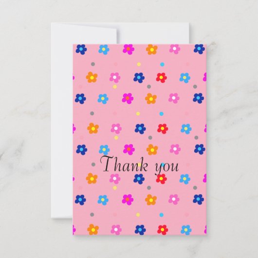 フラワーパワーサンキューカード サンキューカード (正面)