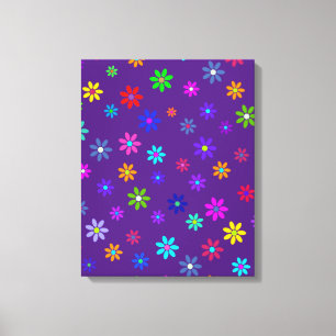 フラワーパワーシャワー – カラーパターン1 キャンバスプリント