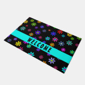 フラワーパワーシャワー – カラーパターン1 ドアマット (アングル)