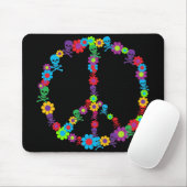 フラワーパワースカリー平和 マウスパッド (マウス)
