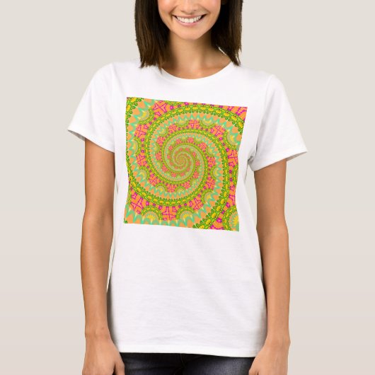 フラワーパワースパイラルサニー Tシャツ (正面)