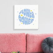 フラワーパワースローガン キャンバスプリント (インサイチュ (リビング))