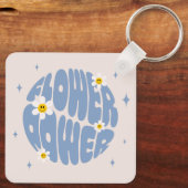 フラワーパワースローガン キーホルダー (裏面)