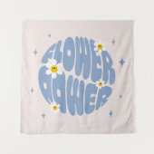 フラワーパワースローガン タペストリー (正面)