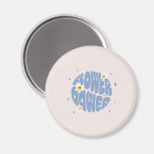 フラワーパワースローガン マグネット (正面/裏面)