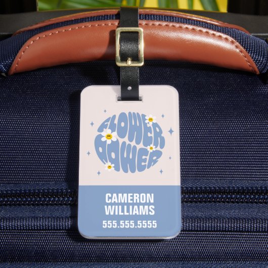 フラワーパワースローガン ラゲッジタグ (正面インサイチュ2)