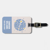 フラワーパワースローガン ラゲッジタグ (正面横)