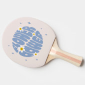 フラワーパワースローガン 卓球ラケット (横)