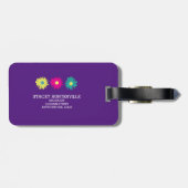 フラワーパワーデイジーレトロ60sフインスパイアロラはっきりしたー ラゲッジタグ (裏面横)