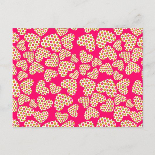 フラワーパワーハート ポストカード (正面)