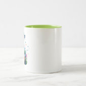 フラワーパワーバニーウサギ ツートーンマグカップ (中央)