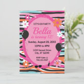 フラワーパワーバースデーパーティー 招待状 (スタンド正面)