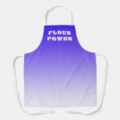 フラワーパワーパープルグラデーションベーキングエプロン エプロン (正面)
