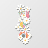 フラワーパワーヒッピーピースサインウィンドウデカール ウィンドウサイン (シート)