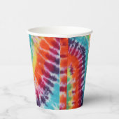 フラワーパワーヒッピー絞り染め紙プレートナプキンス 紙コップ (右)