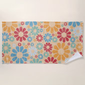 フラワーパワービーチタオル ビーチタオル (正面)