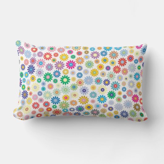 フラワーパワーピロー ランバークッション (正面)
