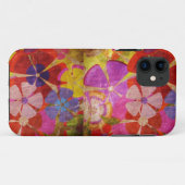 フラワーパワーピンク、ブルー、レッド、パープル Case-Mate iPhoneケース (裏面(横))