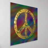 フラワーパワーピースサイン1 箔ポスター (レイダウン)