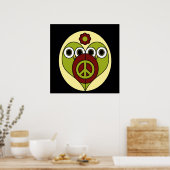 フラワーパワーピースフールズポスター ポスター (キッチン)