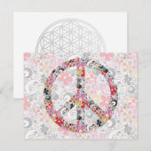 フラワーパワーピースI | FlowerPowerライト ポストカード (正面/裏面)