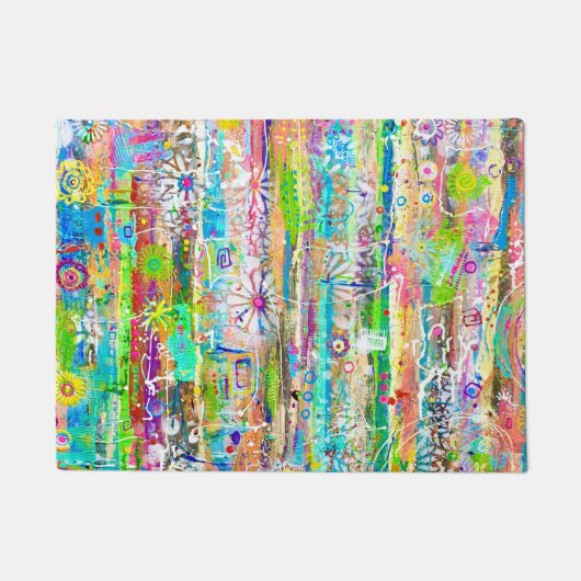 フラワーパワーフォーマット ドアマット (正面)