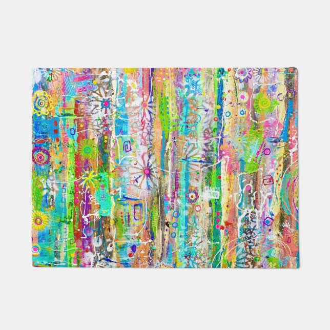 フラワーパワーフォーマット ドアマット (正面)