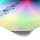 フラワーパワーフラクタル ポスター (角)