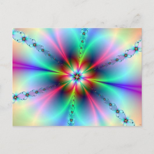 フラワーパワーフラクタル ポストカード (正面)