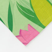 フラワーパワーフラワーシームレスパターン8 フリースブランケット (角)