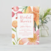 フラワーパワーブライダルウェディングシャワー招待状 招待状 (スタンド正面)