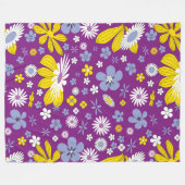 フラワーパワーブランケット フリースブランケット (正面(横))