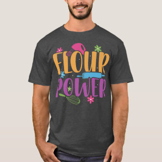 フラワーパワーベイカーベーキングパストリーフラワーピースパワー Tシャツ