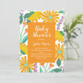 フラワーパワーベビーシャワー 招待状 (スタンド正面)