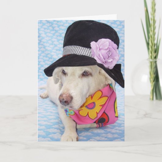 フラワーパワーミリー誕生日 カード (正面)