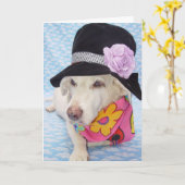 フラワーパワーミリー誕生日 カード (黄色い花)