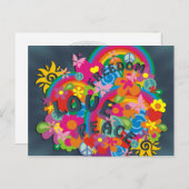 フラワーパワーレインボー ポストカード (正面/裏面)