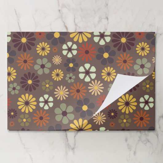 フラワーパワーレトロヒッピー花 ペーパーパッド (折り畳み)