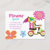 フラワーパワー名刺スクーターガールビーチサンダル 名刺 (裏面)