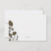 フラワーパワー悔やみや弔慰サンキューカード 招待状 (裏面)