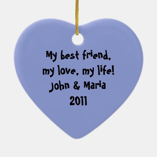 フラワーパワー最高のフレンズフォトキープサケ セラミックオーナメント (裏面)