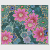 フラワーパワー爆発おもしろいユニーク ラッピングペーパー (フラット)
