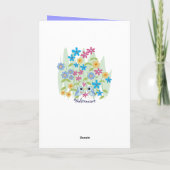 フラワーパワー猫のバースデー・カード カード (裏面)